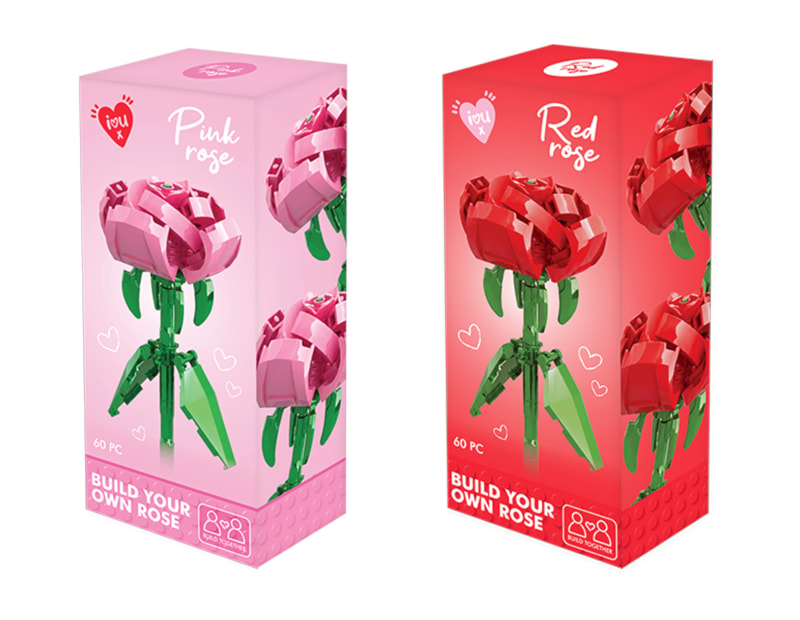 Wholesale Valentines Rose Blocks CDU Bulk Buy Valentines Rose Blocks CDU