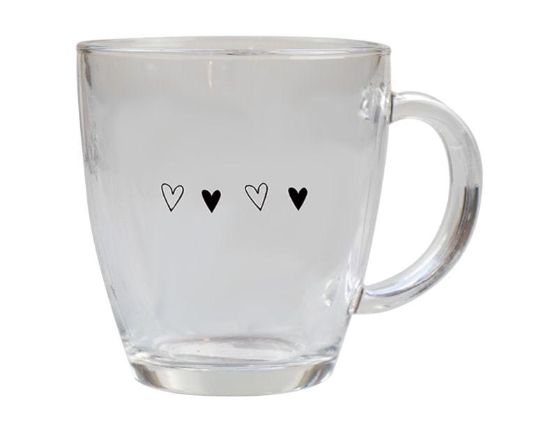 Wholesale Valentine's Printed Glass coffee cup 350ml Wholesale Valentine's Printed Glass coffee cup 350ml