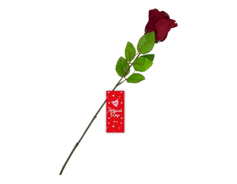 Wholesale Valentines Artificial Rose 42cm in CDU