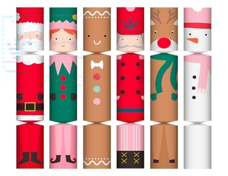Wholesale Christmas Characters Luxury Crackers 10" 6pk Wholesale Christmas Characters Luxury Crackers 10" 6pk