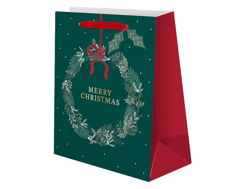 Wholesale Christmas Traditional Luxury Medium Gift Bag