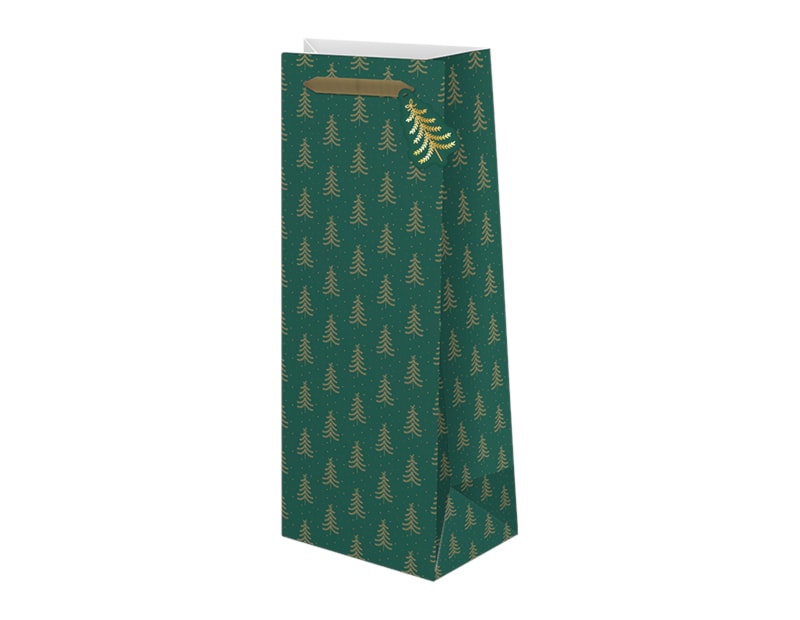 Wholesale Christmas Luxury Foiled Bottle Bag |Bulk Buy Christmas Gift Bags & Box
