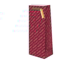 Wholesale Christmas Luxury Foiled Bottle Bag |Bulk Buy Christmas Gift Bags & Box