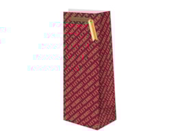 Wholesale Christmas Luxury Foiled Bottle Bag |Bulk Buy Christmas Gift Bags & Box