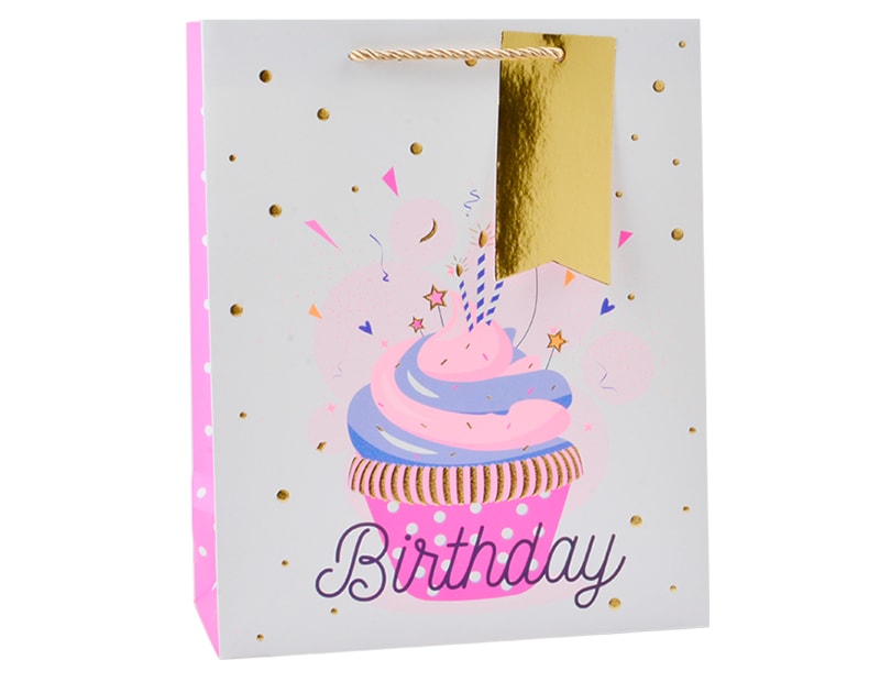 Wholesale Girls Foiled Embossed Birthday Large Gift Bag 30x42x12cm Wholesale Girls Foiled Embossed Birthday Large Gift Bag 30x42x12cm