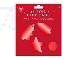 Wholesale Christmas Foil Gift Tags 36pk Wholesale Christmas Foil Gift Tags 36pk