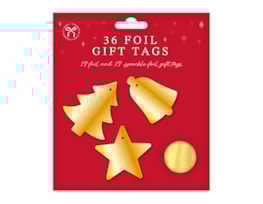 Wholesale Christmas Foil Gift Tags 36pk Wholesale Christmas Foil Gift Tags 36pk