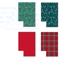 Wholesale Cosy Cottage Gift Wrap Set 4pk CDU