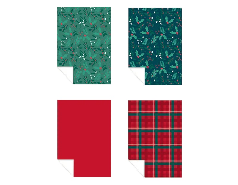 Wholesale Cosy Cottage Gift Wrap Set 4pk CDU