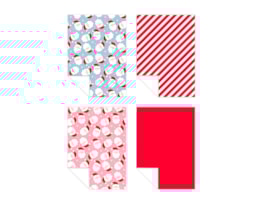 Wholesale Candy Cane Lane Gift Wrap Set 4pk CDU