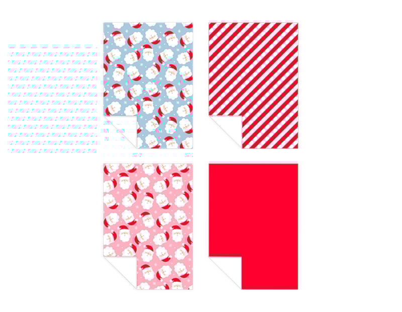 Wholesale Candy Cane Lane Gift Wrap Set 4pk CDU