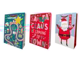 Wholesale Super Jumbo Christmas Portrait Gift Bag CDU