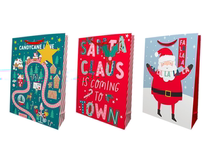 Wholesale Super Jumbo Christmas Portrait Gift Bag CDU