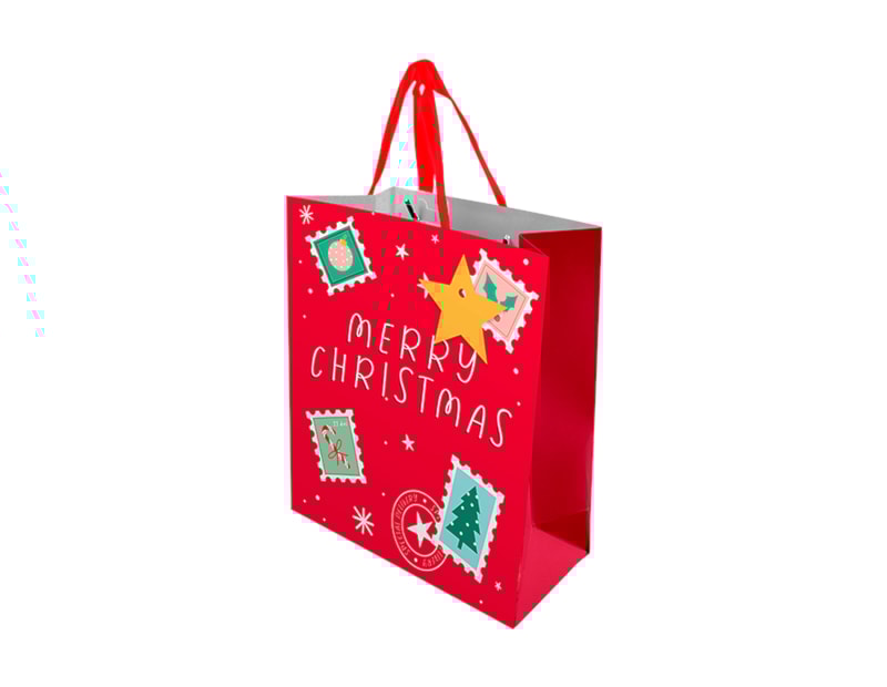 Wholesale Small Cute Christmas Gift Bags With Tags 3pk 23cm X 19cm