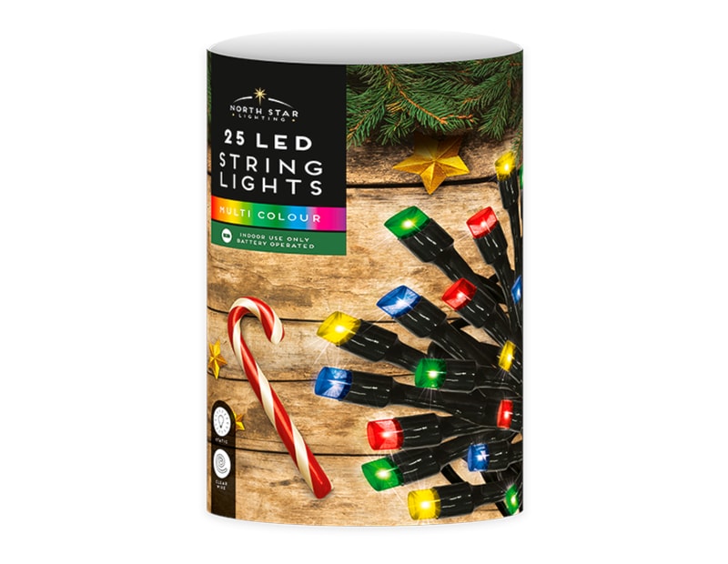 Wholesale 25 LED Battery Operated Multicoloured Lights 2.8M CDU Wholesale 25 LED Battery Operated Multicoloured Lights 2.8M CDU