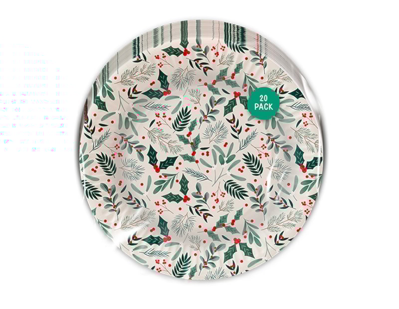 Wholesale Christmas Printed Paper Plates 20pk CDU Wholesale Christmas Printed Paper Plates 20pk CDU
