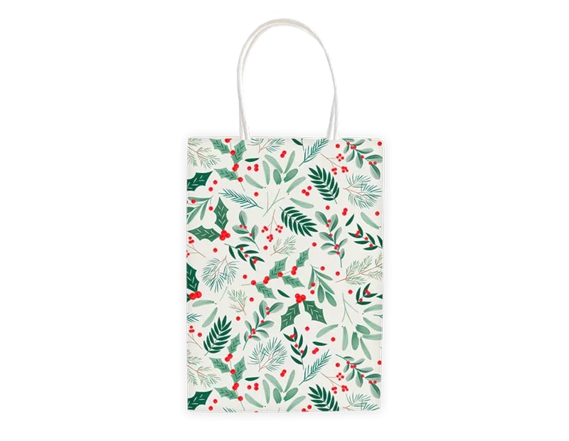 Wholesale Christmas Printed Paper Treat Bags 10pk