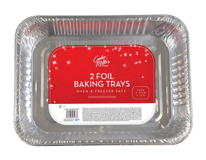 Wholesale Foil Baking Trays 36cm x 27cm x 7cm 2pk CDU Wholesale Foil Baking Trays 36cm x 27cm x 7cm 2pk CDU