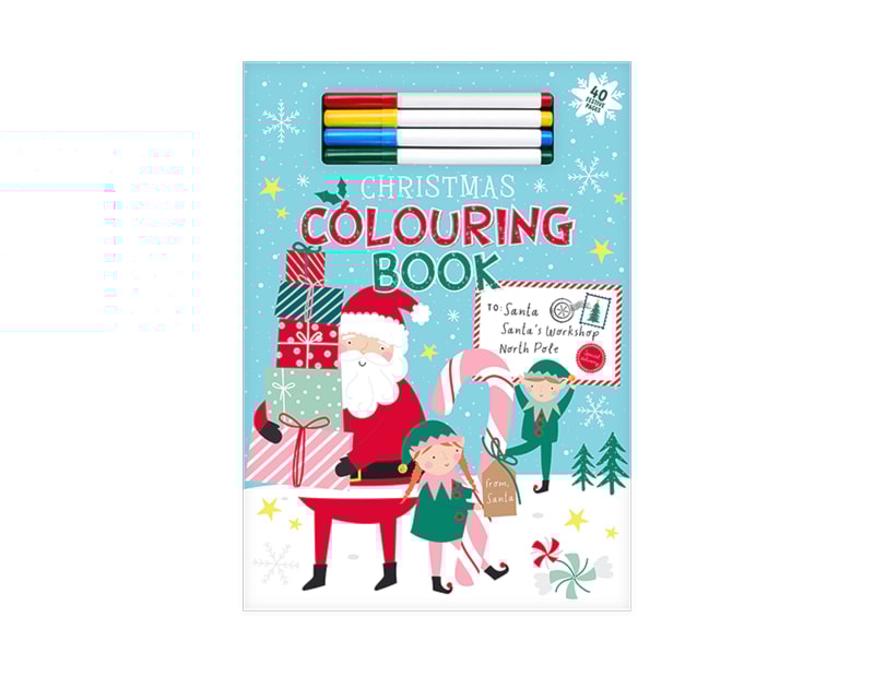 Wholesale A3 Christmas Activity Book with Felt Tips
