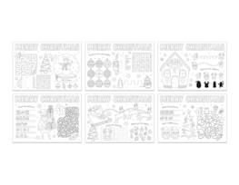 Wholesale Christmas Colour In Your Own Placemat 6pk