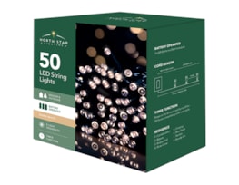 Bulk Buy 50 Battery Operated Warm White String Lights 5.9m CDU