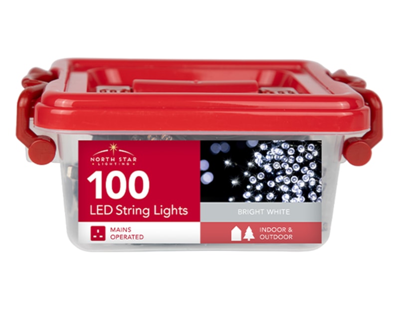Wholesale 100 LED Mains Operated Bright White String Lights with Storage Box Wholesale 100 LED Mains Operated Bright White String Lights with Storage Box