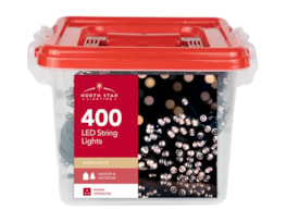 Wholesale 400 LED Mains Operated Warm White String Lights with Storage Box