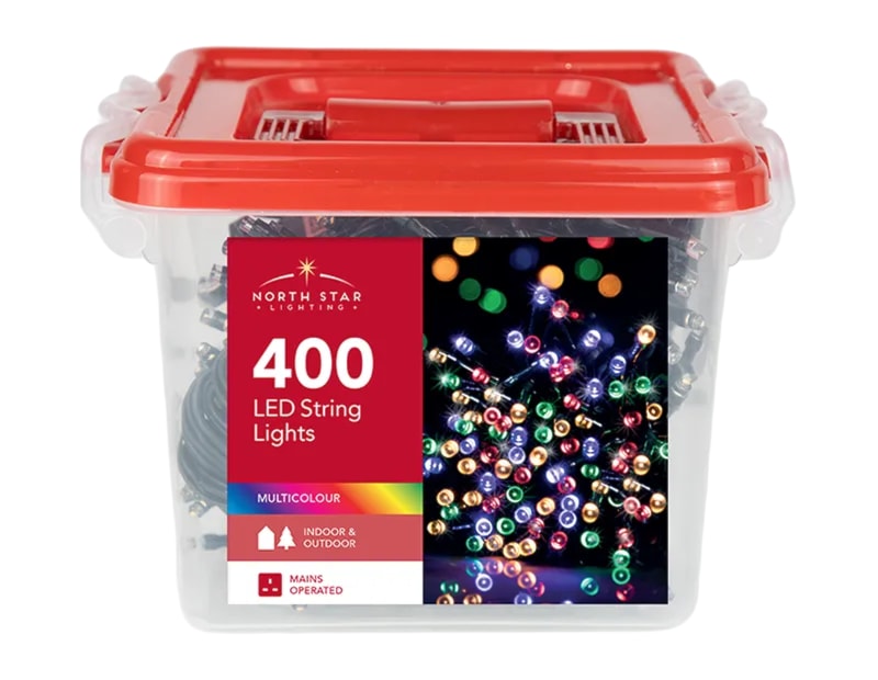 Wholesale 400 LED Mains Operated Multi-Coloured String Lights with Storage Box Wholesale 400 LED Mains Operated Multi-Coloured String Lights with Storage Box