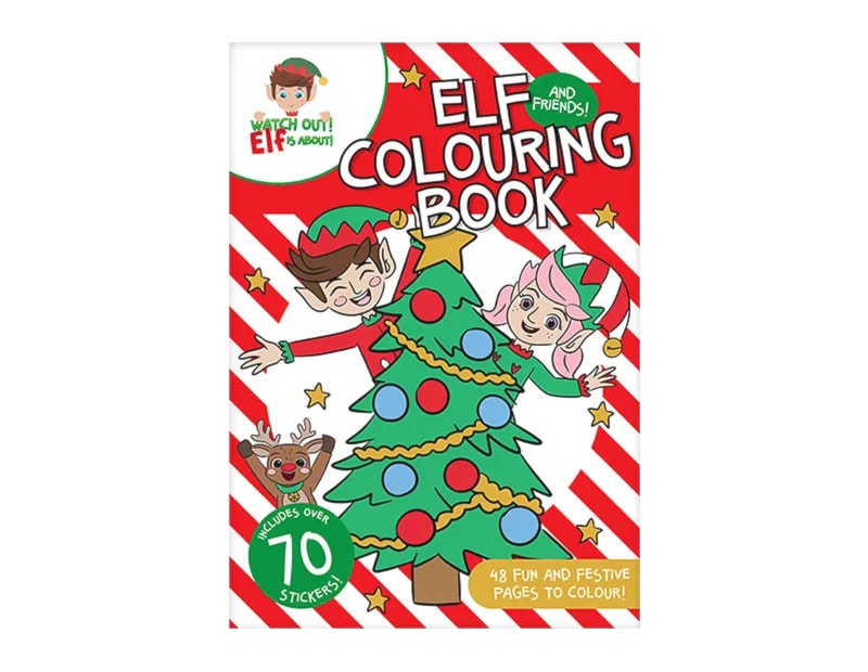 Wholesale Elf Colouring Book & Sticker Sheet 48 Pages Wholesale Elf Colouring Book & Sticker Sheet 48 Pages