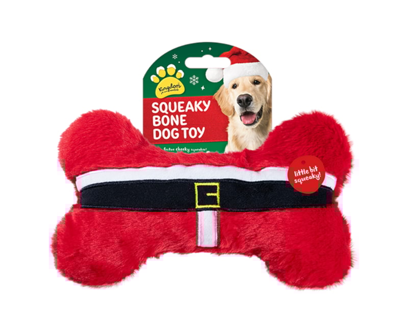 Wholesale Christmas Squeaky Plush Bone Dog Toy Wholesale Christmas Squeaky Plush Bone Dog Toy