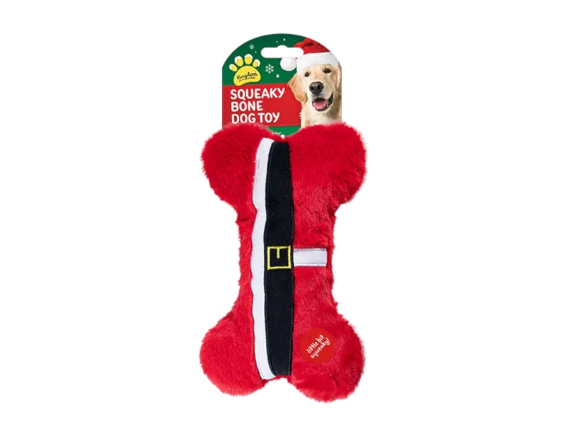 Wholesale Christmas Squeaky Plush Bone Dog Toy Wholesale Christmas Squeaky Plush Bone Dog Toy