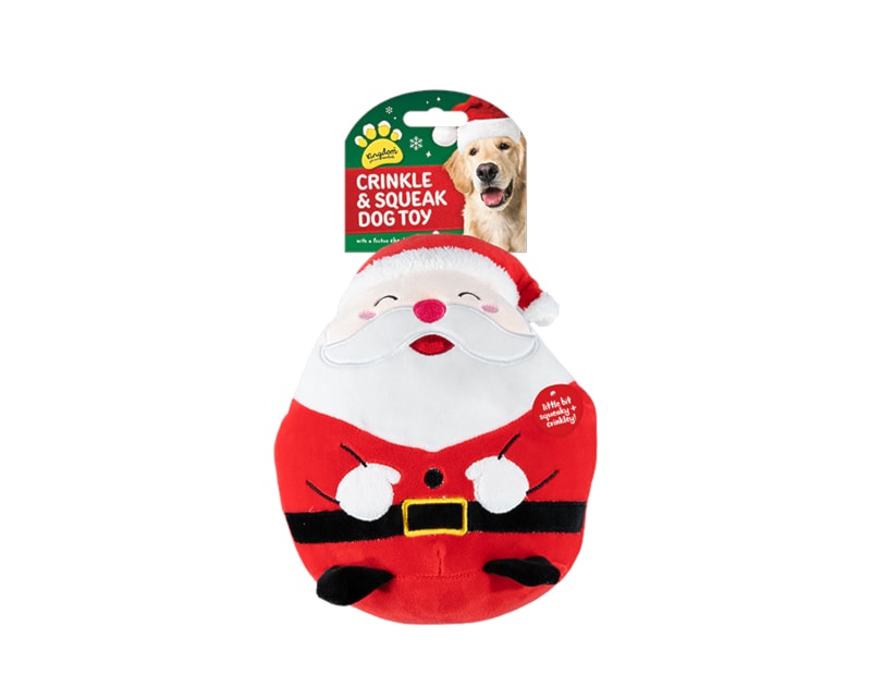 Wholesale Christmas Squishy Crinkley & Squeaky Dog Toy Wholesale Christmas Squishy Crinkley & Squeaky Dog Toy