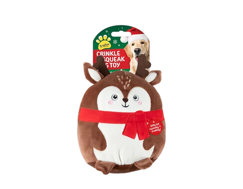 Wholesale Christmas Squishy Crinkley & Squeaky Dog Toy
