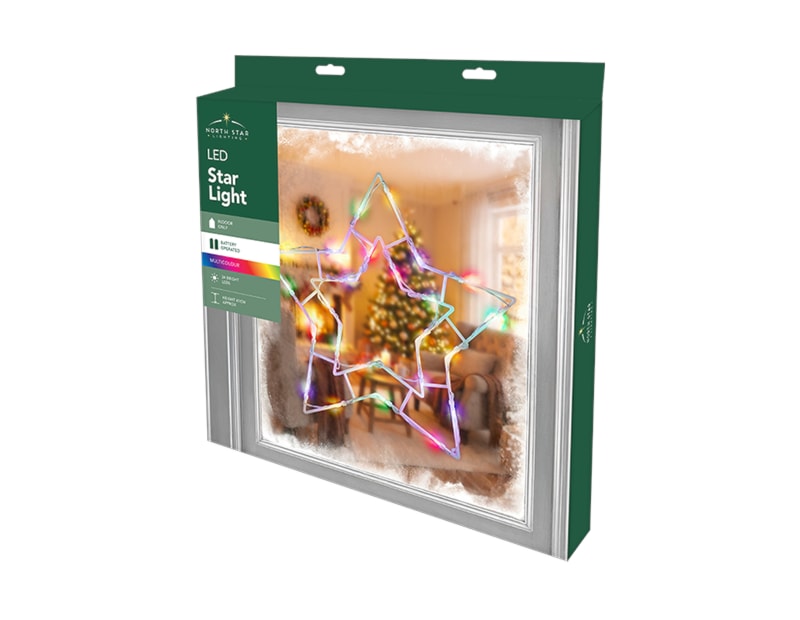 Bulk Buy LED Battery Operated Multi-Coloured Star Light