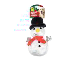 Wholesale Christmas Disco Snowman Dog Toy