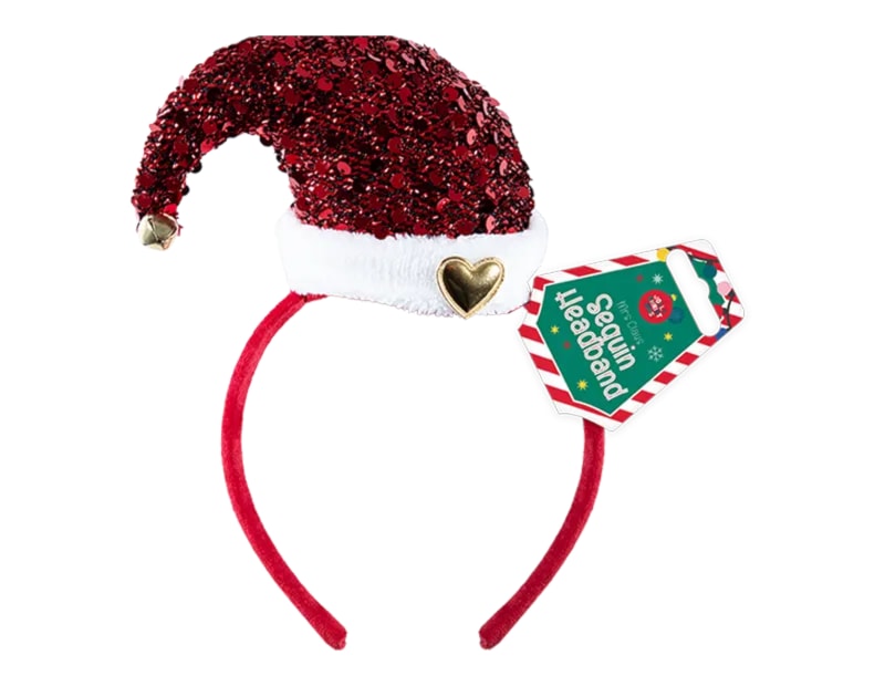 Wholesale Mrs Claus Sequin Headband Wholesale Mrs Claus Sequin Headband