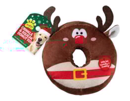 Wholesale Christmas Crinkley & Squeaky Donut Characters Toy CDU
