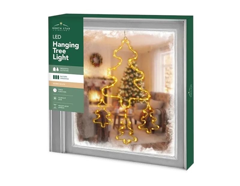 Wholesale LED Battery Operated Warm White Tree Hanging Light