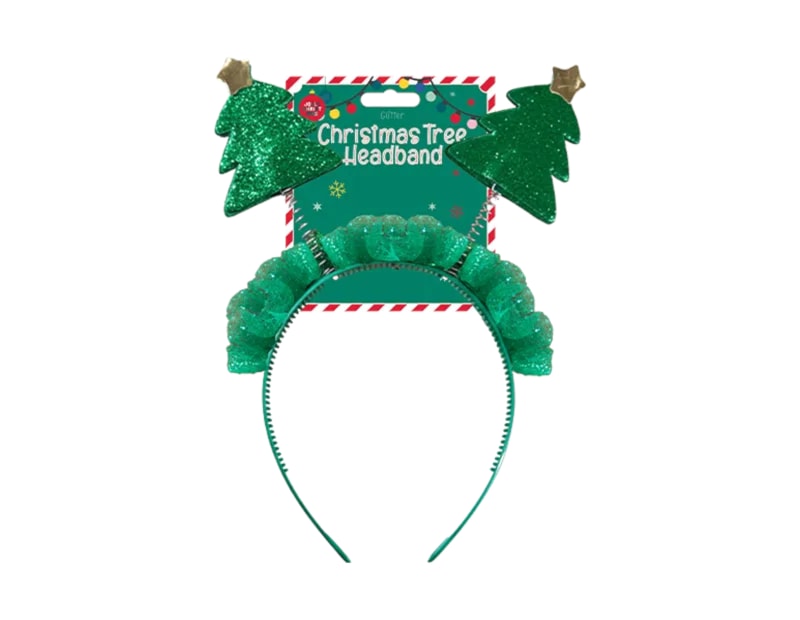 Wholesale Glitter Christmas Tree Head Bopper