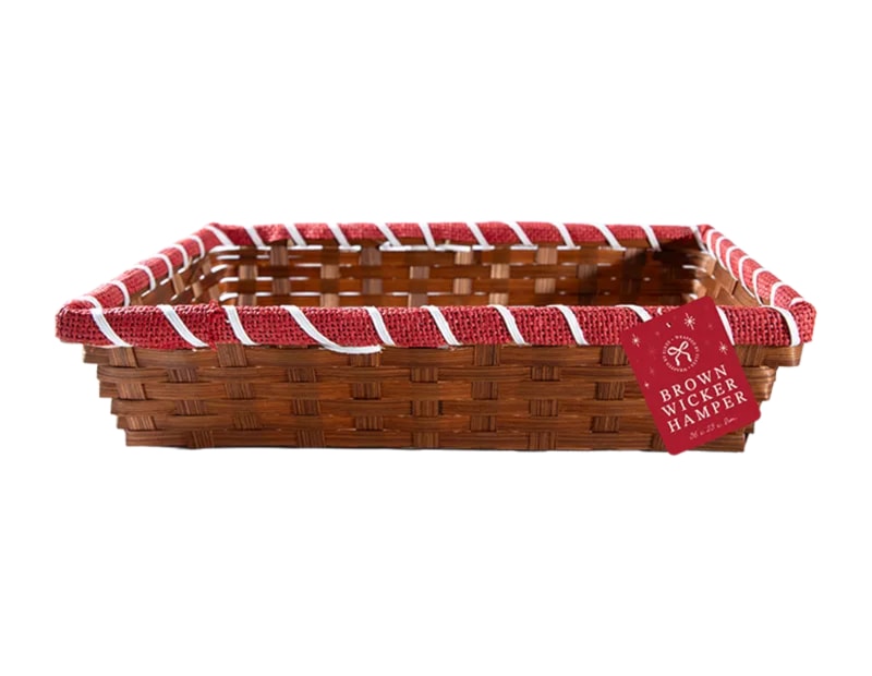 Wholesale Brown Wicker Hamper 36 x 23 x 8cm Wholesale Brown Wicker Hamper 36 x 23 x 8cm
