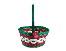 Wholesale Round Wicker Basket with Handle 22cm Wholesale Round Wicker Basket with Handle 22cm