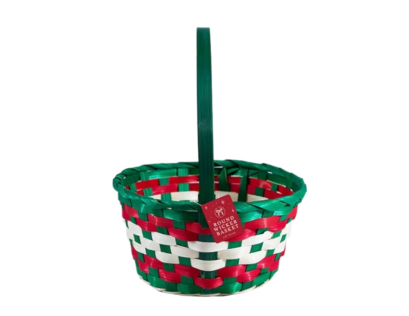 Wholesale Round Wicker Basket with Handle 22cm