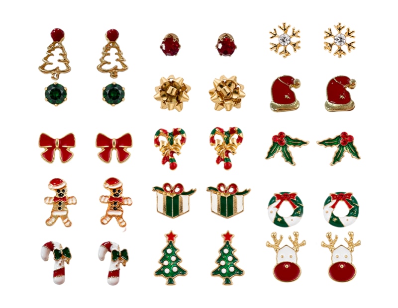 Christmas Earrings 15pk