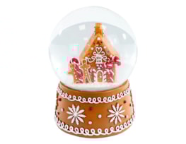 Wholesale Gingerbread Christmas Snow Globe 13cm CDU Wholesale Gingerbread Christmas Snow Globe 13cm CDU