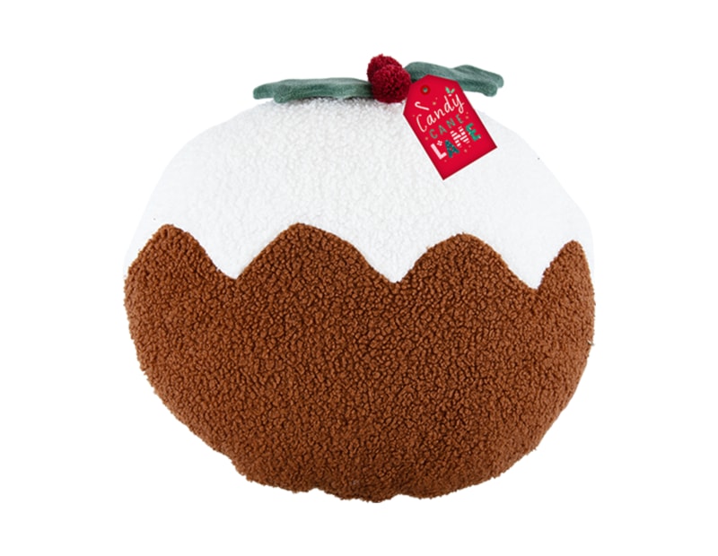 Bulk Buy Christmas Pudding Pudding Boucle Cushion