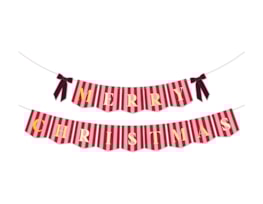 Wholesale Merry Christmas Banner with Velvet Bows
