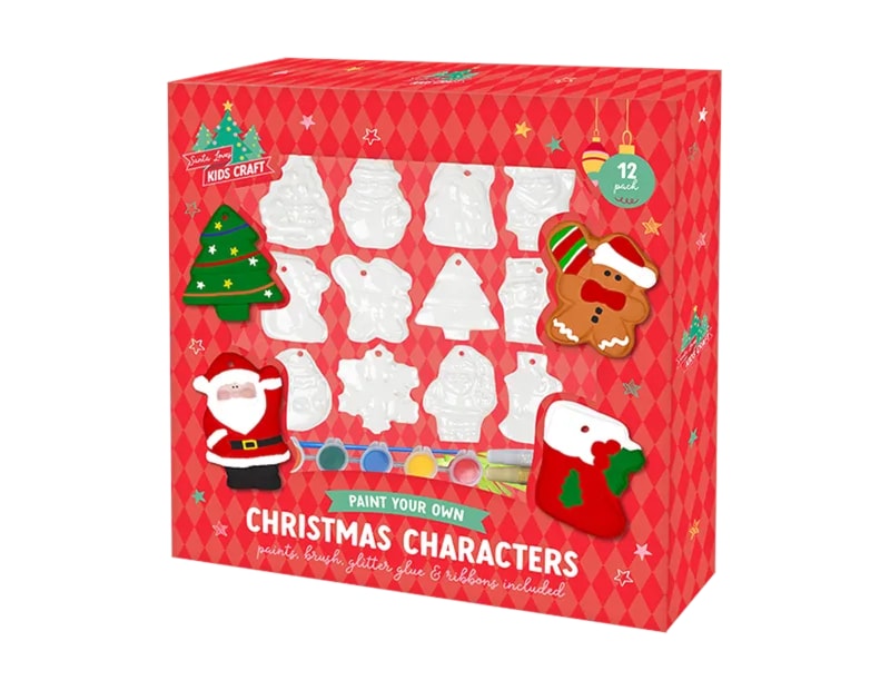 Wholesale Paint Your Own Christmas Characters 12pk Wholesale Paint Your Own Christmas Characters 12pk