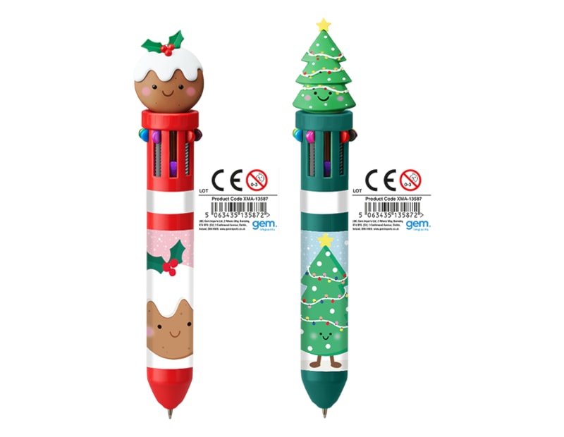Wholesale Christmas Character 10 Colour Pen CDU Bulk Buy Christmas Character 10 Colour Pen CDU