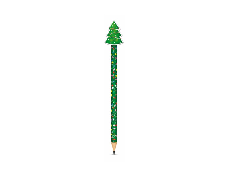 Wholesale Christmas Pencils & Rubbers 5pk Wholesale Christmas Pencils & Rubbers 5pk