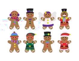 Bulk Buy Gingerbread Dress Up Decoration Kit 8pk